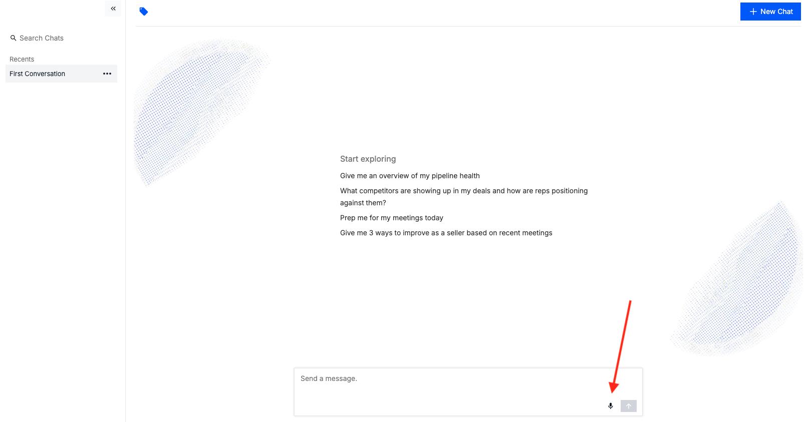 Select the microphone icon