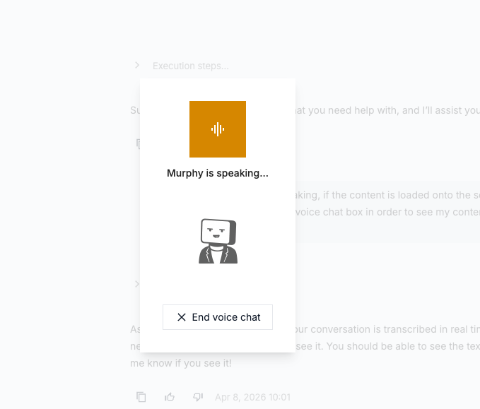 Listen to agent response