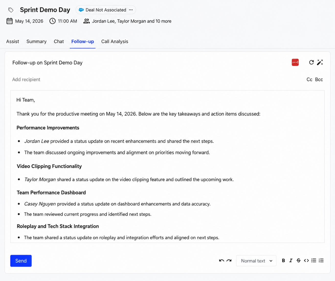 View implemented changes
